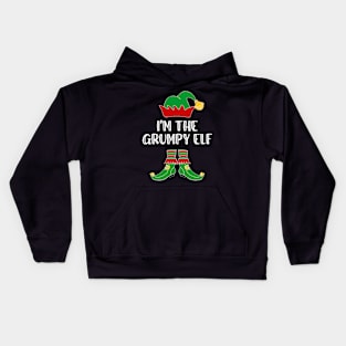 I'm The Grumpy Elf Matching Family Group Christmas Kids Hoodie